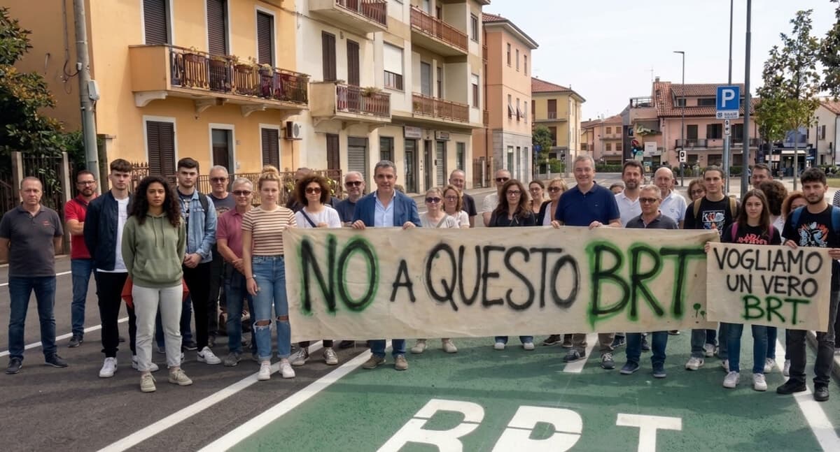 Sul BRT è scontro politico, Frosinone 2050 attacca il progetto con un flash mob