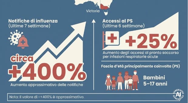  Influenza australiana, i sintomi e perché il picco di casi quest'anno è arrivato in ritardo: cosa cambia per noi 