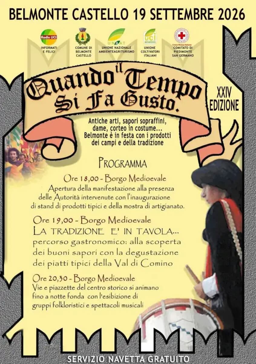 Belmonte Castello, "Quando il tempo si fa gusto" 2026