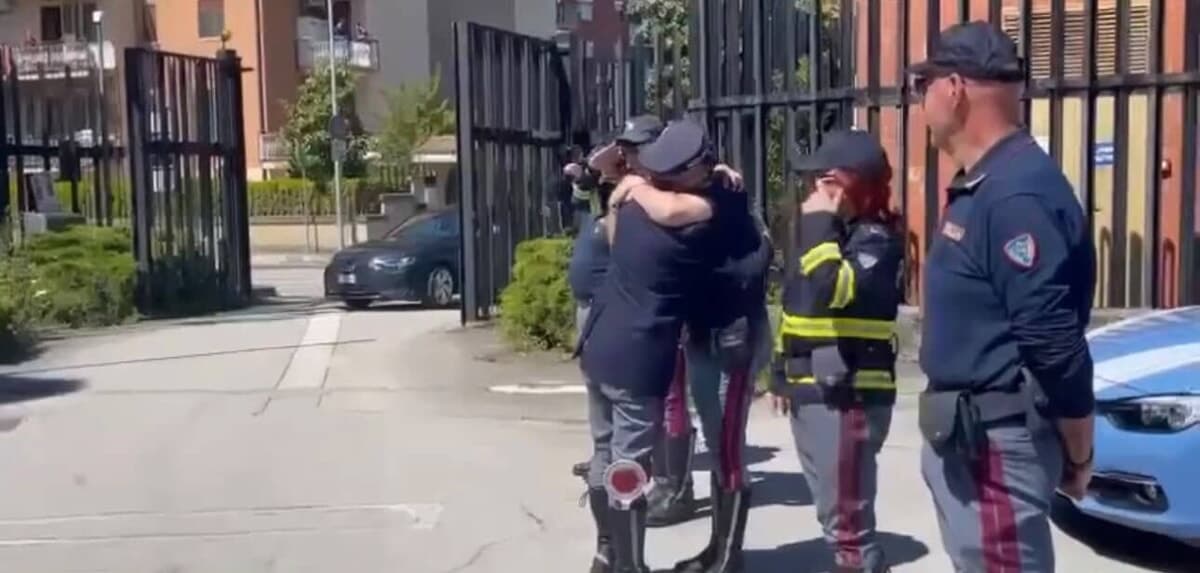 L’ultimo saluto della Polizia Stradale a Loreto Leonetta stroncato da un malore