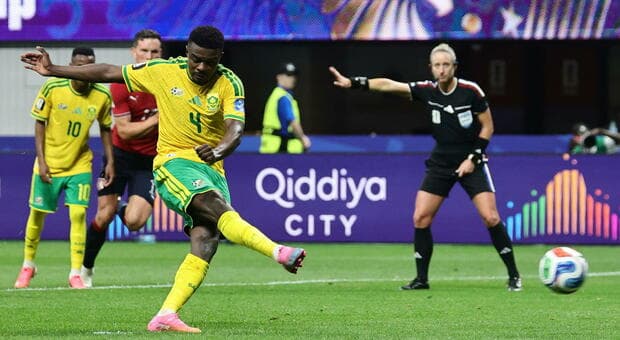  Repubblica Ceca-Sudafrica 1-1: Mokoena firma il pari su rigore, agli europei non basta il gol di Sadilek 