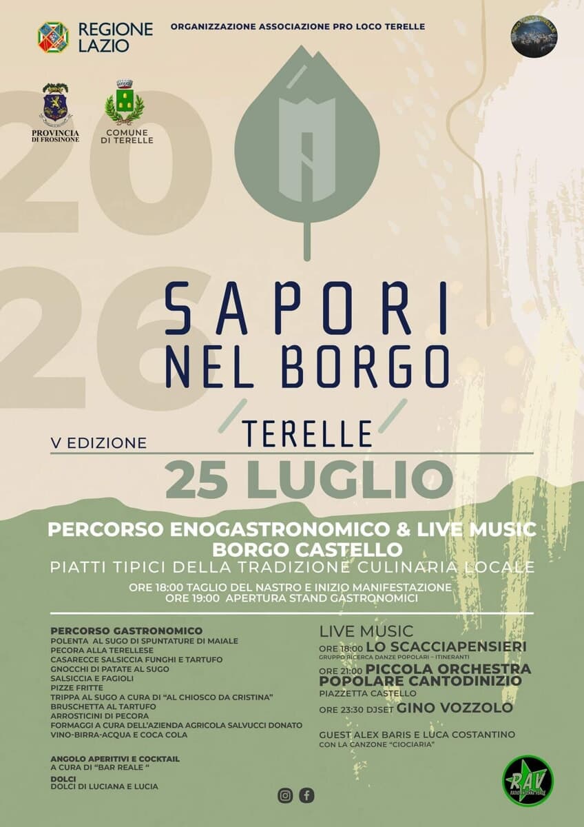 Terelle, Sapori nel borgo