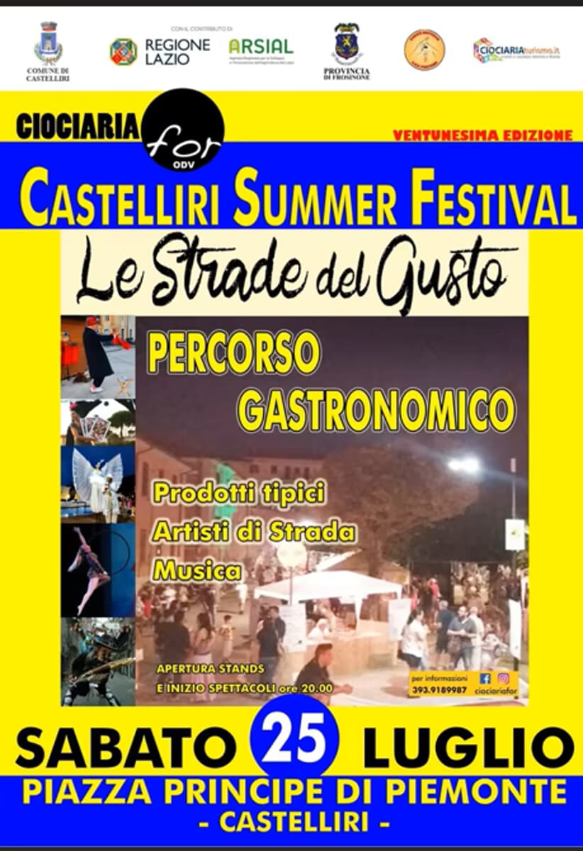 Castelliri Summer Festival - Le vie del gusto