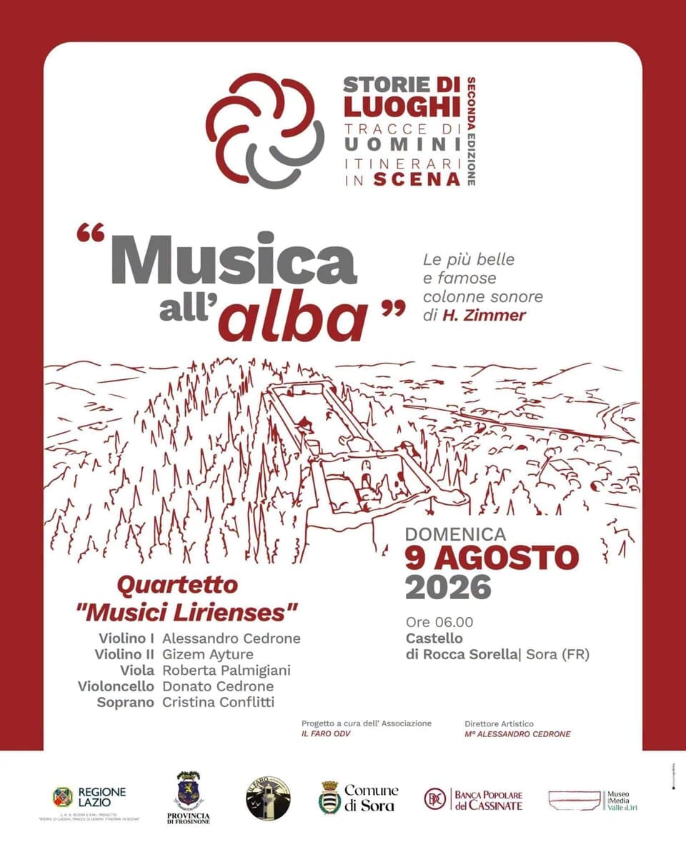 Sora, “Storie di luoghi, tracce di uomini – Itinerari in scena”, “Musica all’alba”
