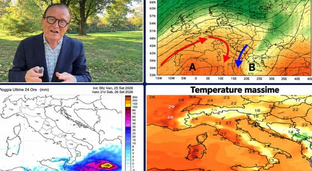  Meteo, Giuliacci: «Piogge su tutta Italia e crollo delle temperature, ecco quando arriva il vero autunno» 