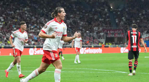  Milan-Benfica 0-2, le pagelle: Maignan (6) l'unico sufficiente, Gonçalo Ramos (4,5) è un fantasma, Amorim (4) non ha certezze 