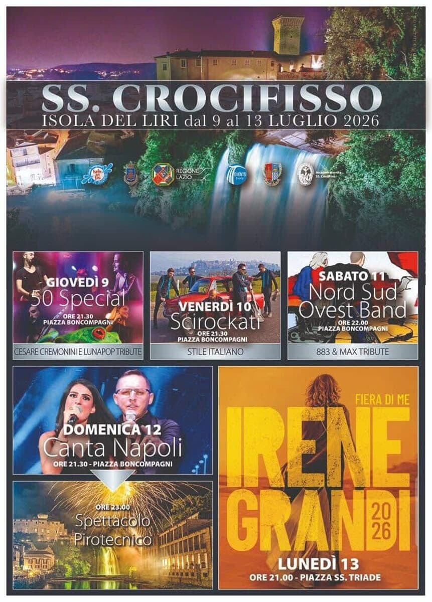 Isola del Liri, Festa SS. Crocifisso 2026