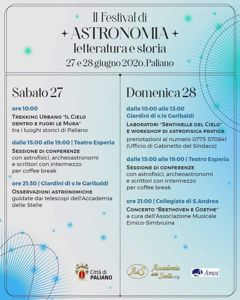 Paliano, Festival di Astronomia, Letteratura e Storia