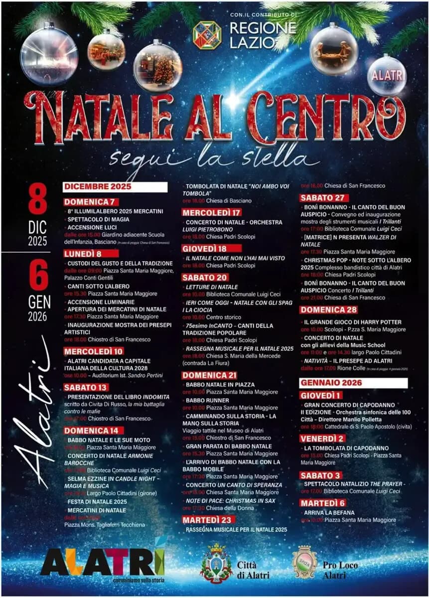 Natale ad Alatri 2025, Segui la stella