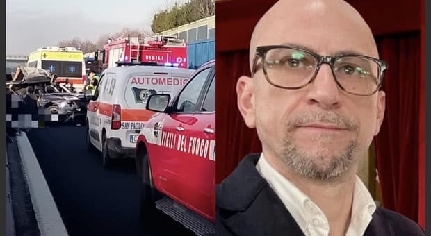  Ceprano, incidente in autostrada: scontro tra un Tir e un?auto. Alessandro Sdoia muore a 50 anni 