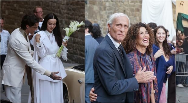  Damiano David e Dove Cameron, i look degli invitati al matrimonio: ?Ferraguzzo dark, mamma gipsy chic, papà deputato 