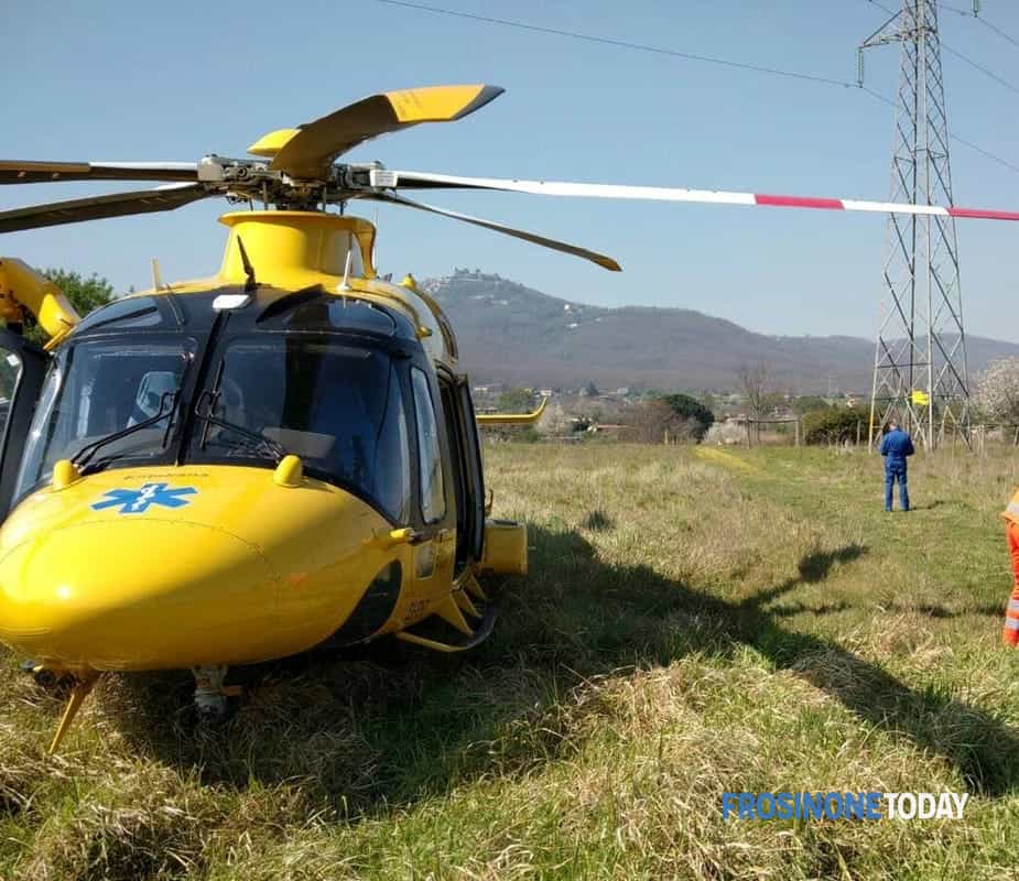 Incidente stradale sulla Morolense: motociclista 22enne di Alatri elitrasportato