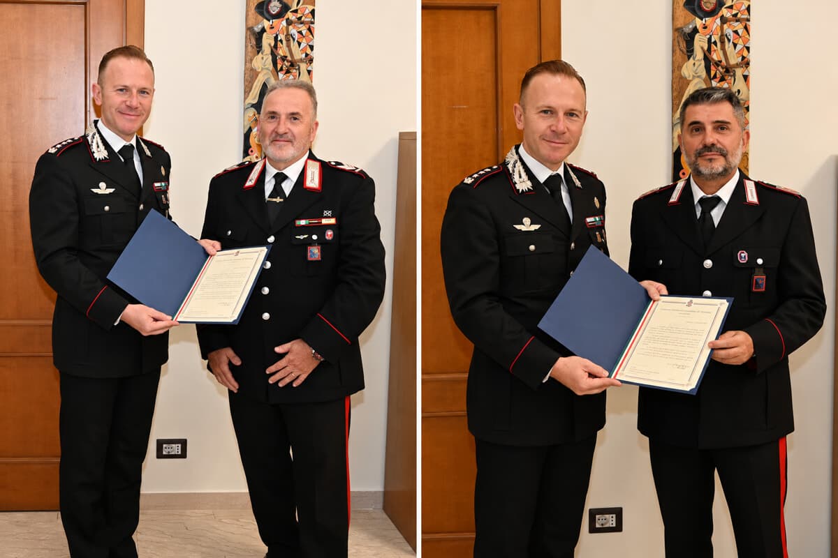 Frosinone e Ceccano salutano due storici Carabinieri: Rossignolo e Miarelli vanno in pensione