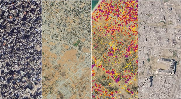  Gaza prima e dopo, le nuove foto satellitari Google Earth mostrano la distruzione: intere città sotto milioni di tonnellate di macerie 