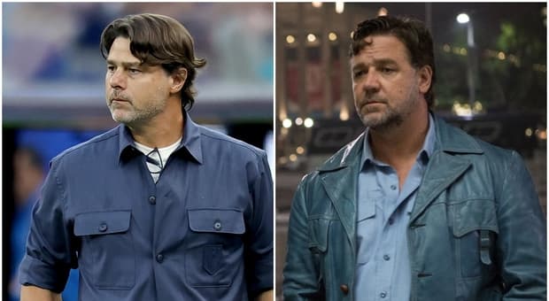  Pochettino o Russell Crowe? La somiglianza fa impazzire gli Stati Uniti (e i social) 