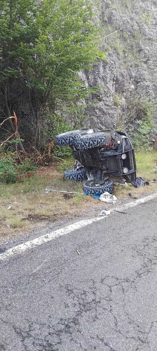 Si ribalta con il quad lungo la SR 666, 60enne trasferito al Policlinico Umberto I