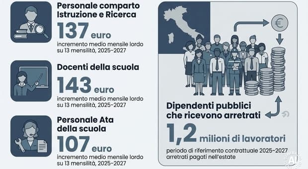  Scuola, aumenti da 137 euro nel nuovo contratto (e arrivano anche gli arretrati) 