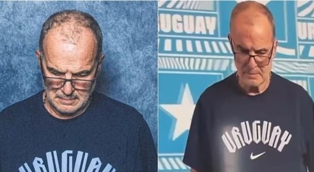  «Non sono mica un modello», il ct dell'Uruguay Bielsa e la foto a testa bassa. Dalle risposte alle scaramanzie, i gesti de "El Loco" 