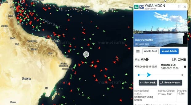  Radio spente, gps disattivati, navigazione al buio: così la nave italiana Yasa moon ha attraversato Hormuz 