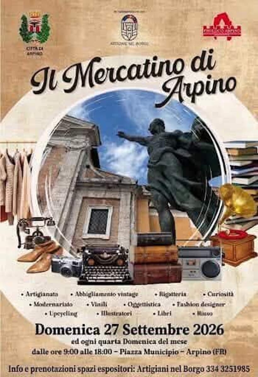 Il mercatino dell’artigianato e dell'antiquariato ad Arpino