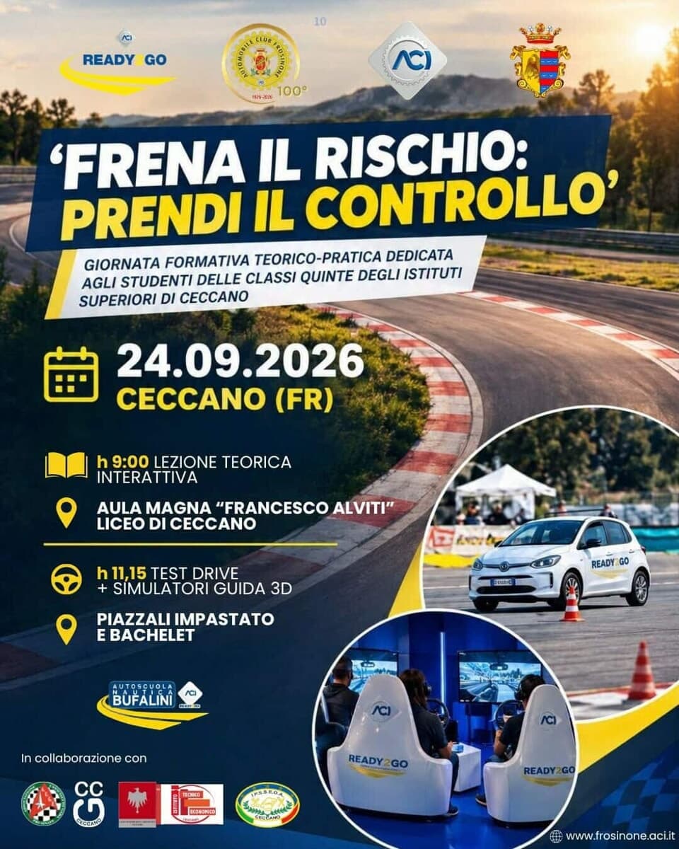 Sicurezza stradale per studenti, l'evento teorico pratico a Ceccano