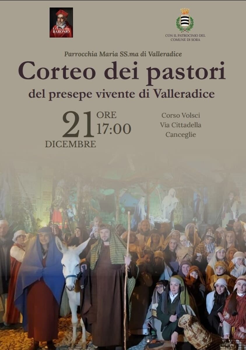 Sora, Corteo dei pastori del presepe vivente di Valleradice