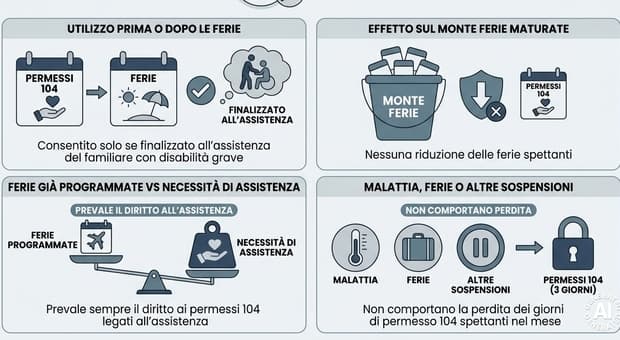  Legge 104, posso allungare le ferie con i permessi? Quando è consentito e quando si rischia anche il licenziamento 
