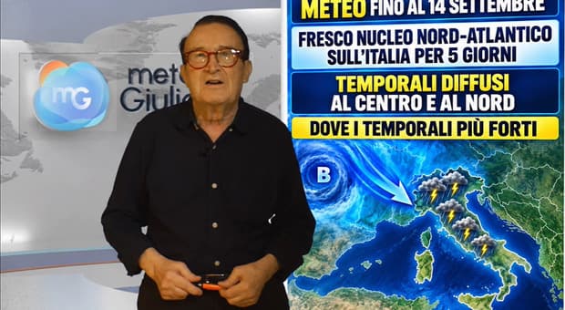  Meteo, Giuliacci: «Temporali forti sull'Italia da oggi a lunedì: ecco quali saranno le regioni più colpite» 
