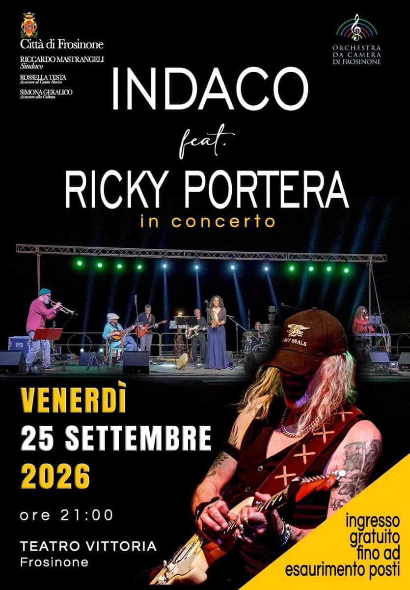 Frosinone, concerto di Indaco e Ricky Portera