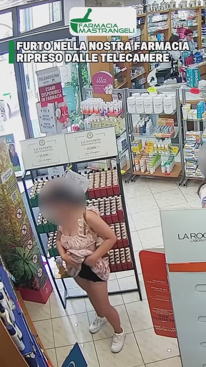 Furto alla Farmacia Mastrangeli di Frosinone: due donne riprese mentre rubano (video)