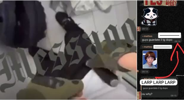  Prof accoltellata a Roma, il video del 13enne che prepara l'aggressione in bagno e poi colpisce. «Guardate il Tg dopo» 