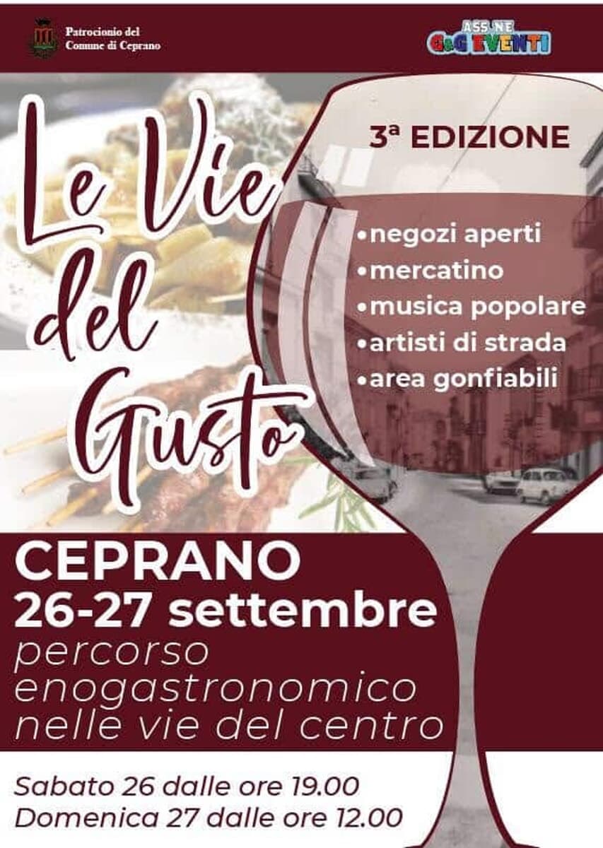 Ceprano, Le vie del gusto