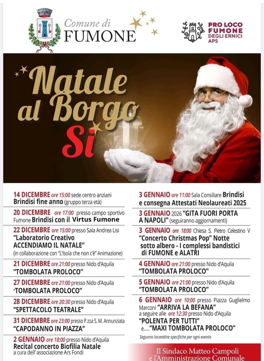 Fumone, “Natale al Borgo Sì”