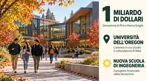  Un miliardo all?università dove studiò, il maxi-regalo del fondatore di Nike (e di sua moglie) 
