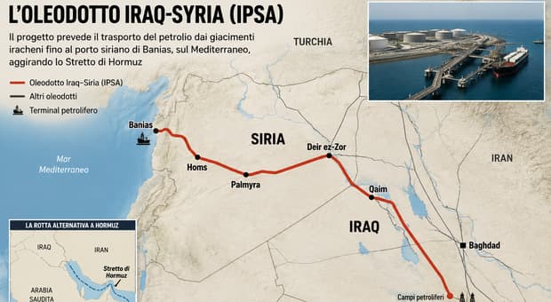  L'oleodotto tra Iraq e Siria, ecco la rotta alternativa a Hormuz per il gas: il piano Usa per aggirare lo Stretto (ma non sarà facile) 