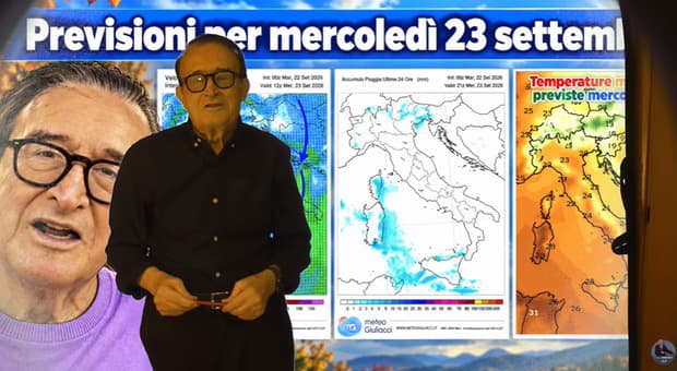  Meteo Giuliacci: «Svolta fresca dai Balcani, piogge e temporali anche al Sud. Poi torna il caldo» 