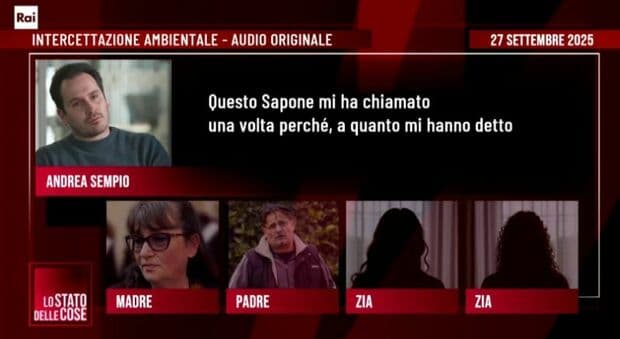  Garlasco, Andrea Sempio e l'audio inedito su Silvio Sapone: «Mi hanno detto che c'era un sistema: "Se mi dai i soldi ti aiuto"» 
