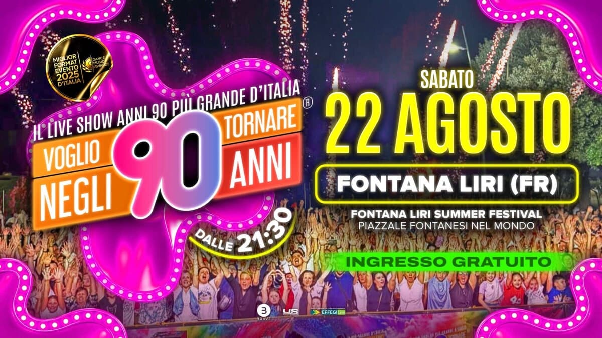 Fontana Liri, "Voglio tornare negli anni '90"