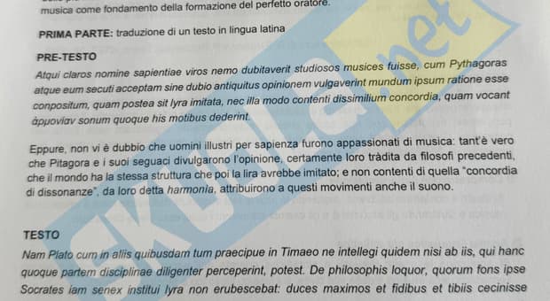  Versione latino Quintiliano "Institutio Oratoria": testo e traduzione integrale della prova della Maturità 2026 