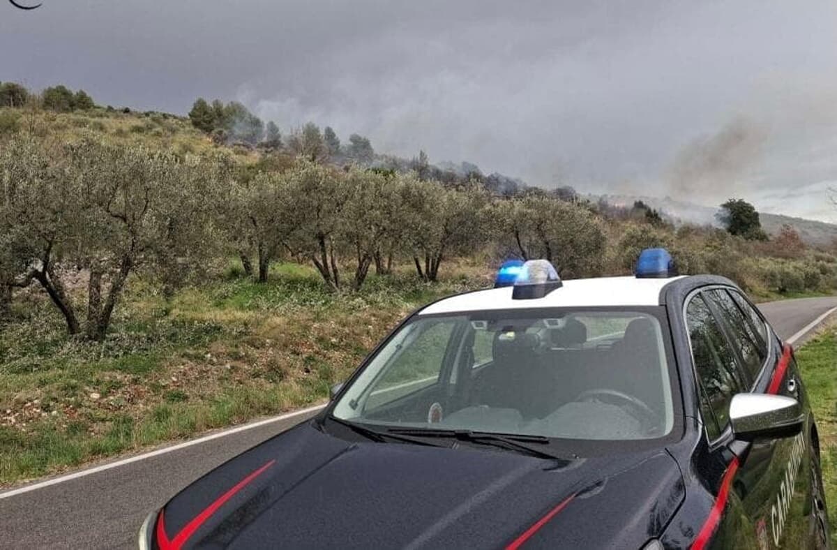 Alatri, dà fuoco agli sfalci ma perde il controllo delle fiamme: oltre un ettaro di vegetazione bruciato