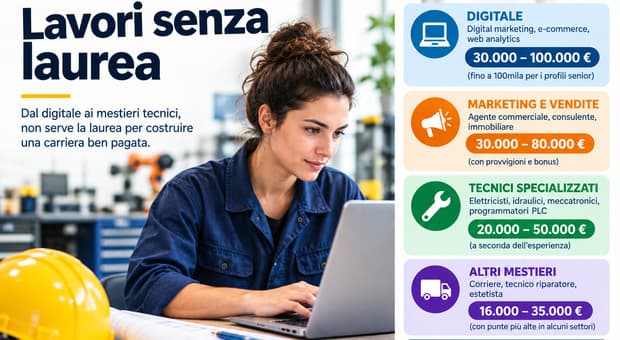  Lavoro senza laurea, i mestieri più pagati: dagli idraulici ai social media manager quanto si può guadagnare e quali competenze servono 