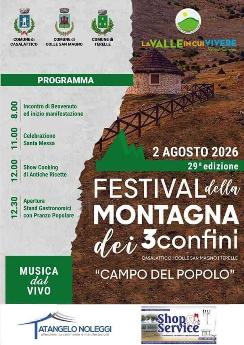 Casalattico, Terelle e Colle San Magno, 29° Festival della Montagna dei 3 Confini