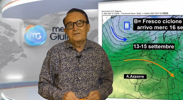  Meteo, Giuliacci: «Ciclone fresco in arrivo, ecco le previsioni. Poi tocca a un'altra perturbazione» 