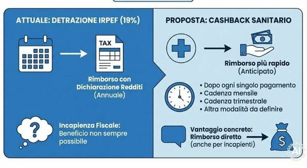  Cashback sanitario, subito rimborsato il 19% delle spese mediche: come funziona la proposta di FI 