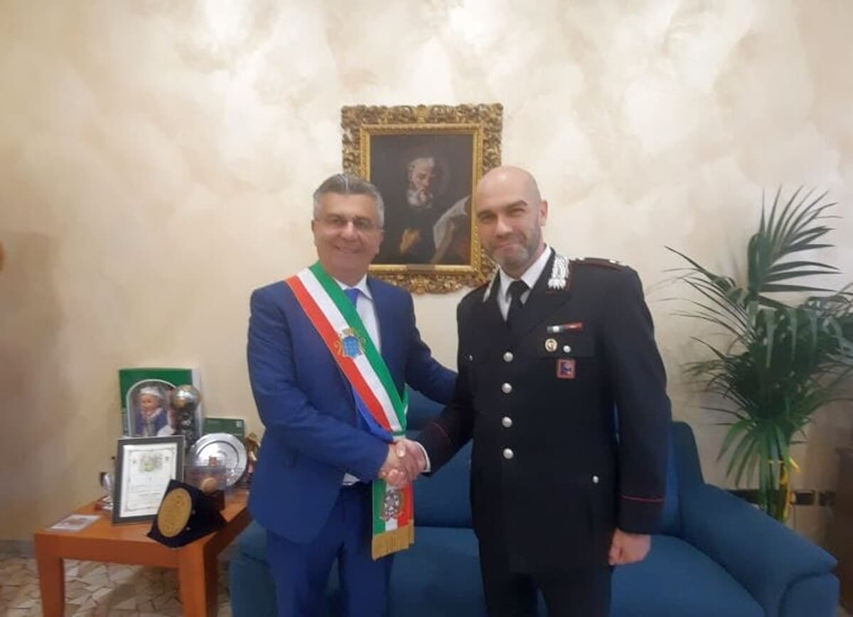 Cassino, il nuovo comandante dei Carabinieri Raffaele Tufano ricevuto in Comune dal sindaco