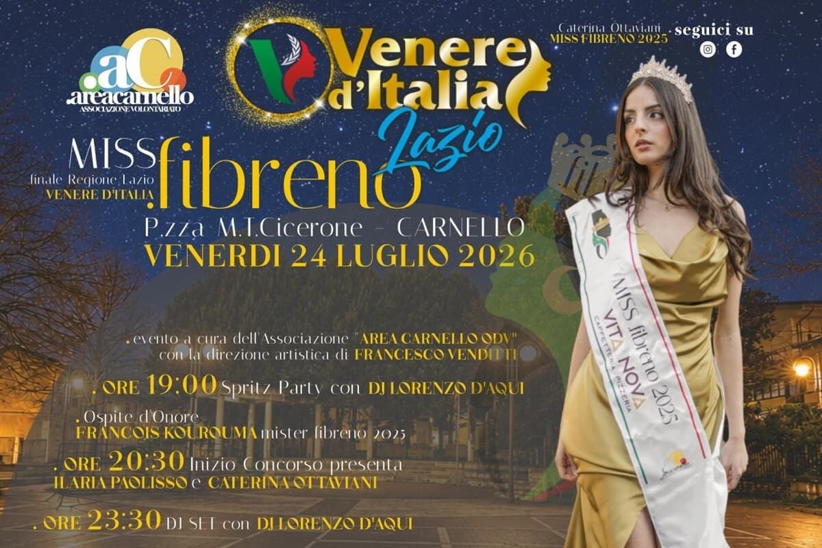 Sora, Carnello, finale regionale di Miss Fibreno