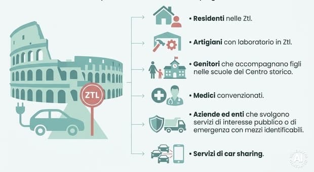 Auto elettriche e ibride a Roma, domani scatta l'obbligo di permesso per entrare nelle Ztl: come richiederlo, costi ed eccezioni 