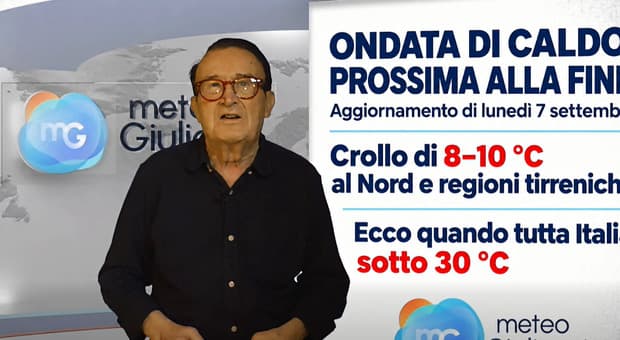  Meteo Giuliacci: «Crollo termico nelle prossime ore, temperature giù di 10 gradi. Il dettaglio regione per regione» 