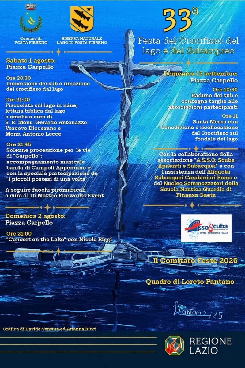 Posta Fibreno, Festa del Crocifisso e del Subacqueo