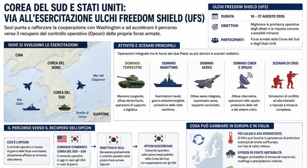  Corea del Sud e Usa, al via le esercitazioni militari: Seul accelera sull?Opcon 